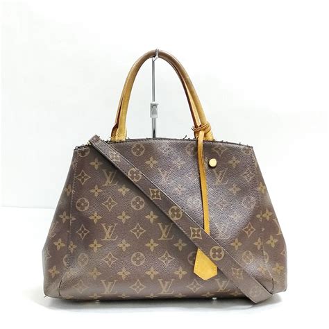 Louis Vuitton LV Hand Bag M41056 Montaigne MM Brown .